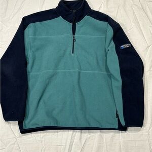 G.H. Bass Blue and Black Half zip sweater